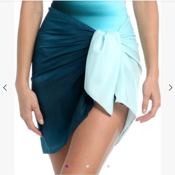 La Blanca Other - La Blanca | Turquoise Ombré Ocean Oasis Pareo Skirt Cover-Up